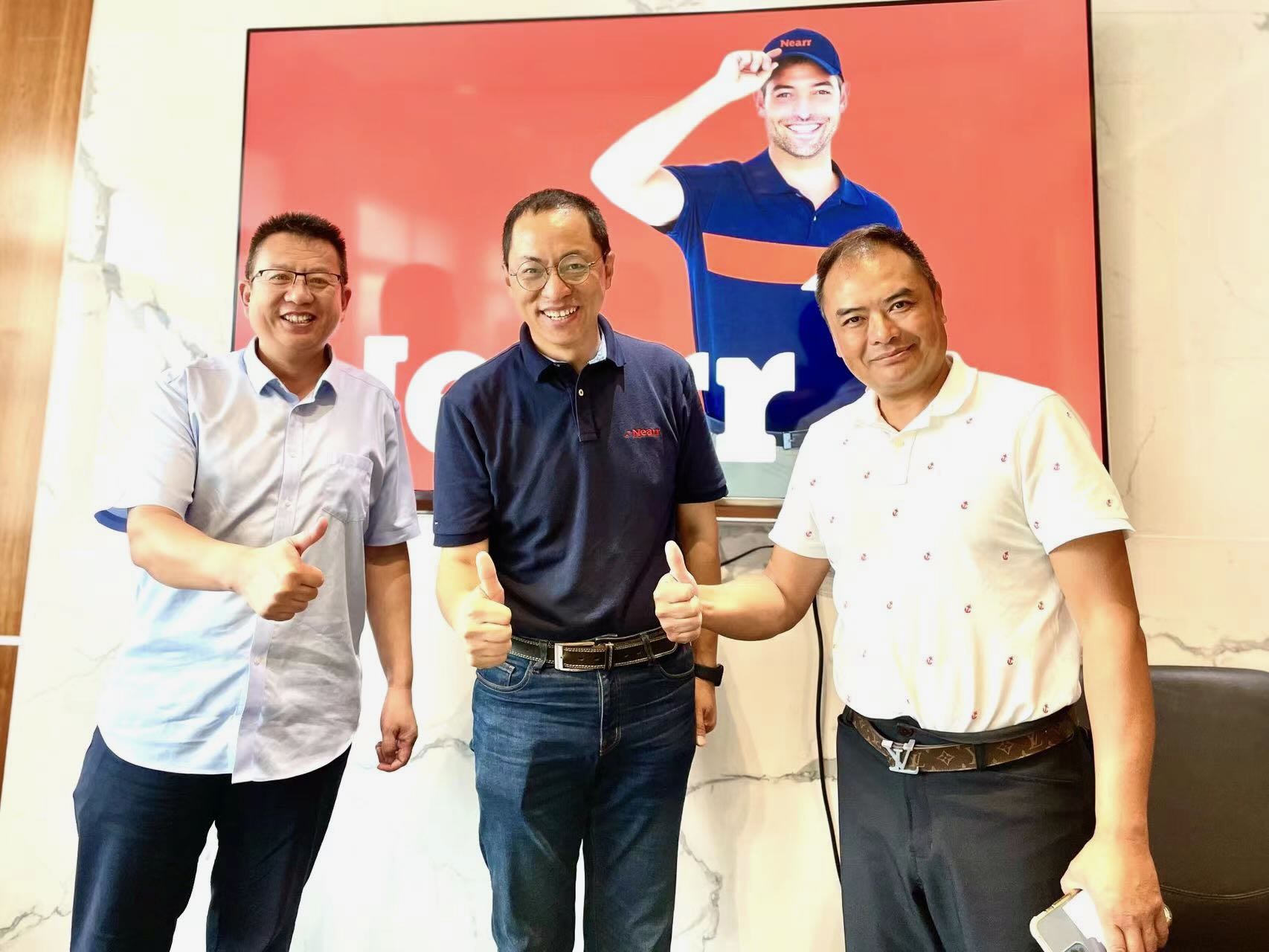 Nearr president with suppliers